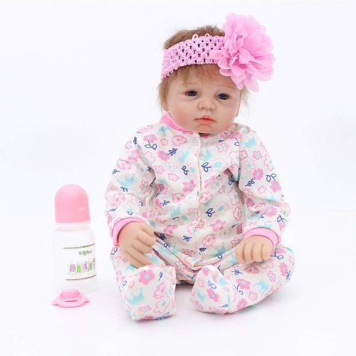  [아마존핫딜][아마존 핫딜] OtardDolls Reborn Doll 22 Reborn Baby Doll Lifelike Soft Vinyl Doll Children Gifts (Snowflake Girl)