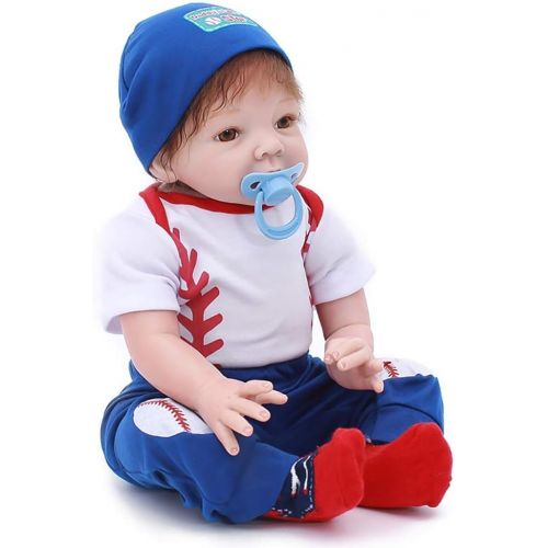  Otards Realistic Reborn Baby Dolls Boy 22 Lifelike Newborn Baby Doll Soft Vinyl Silicone Doll Children Gifts