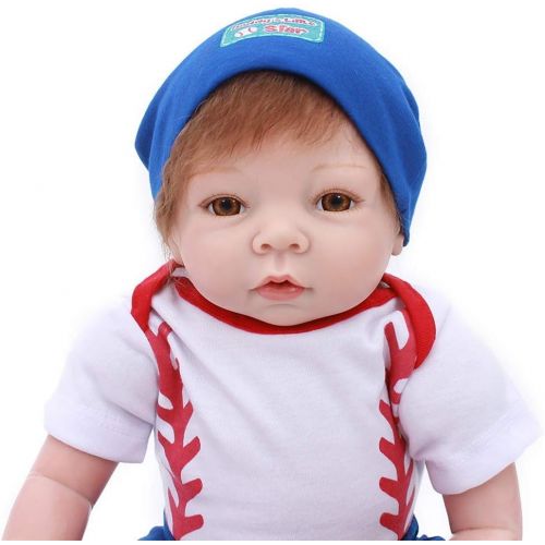  Otards Realistic Reborn Baby Dolls Boy 22 Lifelike Newborn Baby Doll Soft Vinyl Silicone Doll Children Gifts