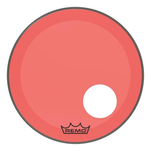  Other Remo Powerstroke P3 Colortone Red Bass Drumhead, 20, 5 Offset Hole