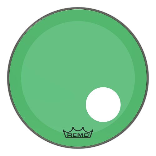  Other Remo Powerstroke P3 Colortone Green Bass Drumhead, 20, 5 Offset Hole