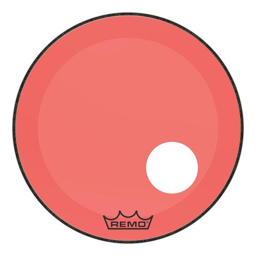  Other Remo Powerstroke P3 Colortone Red Bass Drumhead, 22, 5 Offset Hole