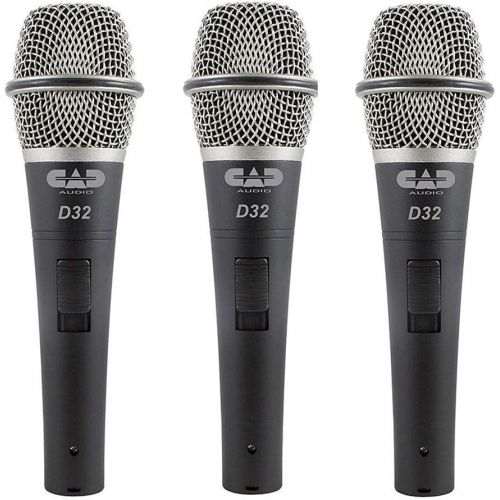  [아마존베스트]Other CAD Audio CADLive D32 Supercardioid Dynamic Microphone with Silent Magnetic On/Off Switch (3-Pack)