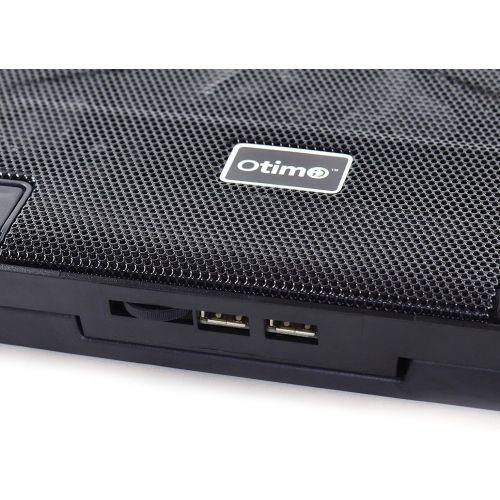  [아마존베스트]Otimo Laptop Cooling Pad for 12-17 inch Laptop - 5 Ultra Quiet Fans - USB Powered w/2 Ports - Adjustable Angled Stand - USB Hub