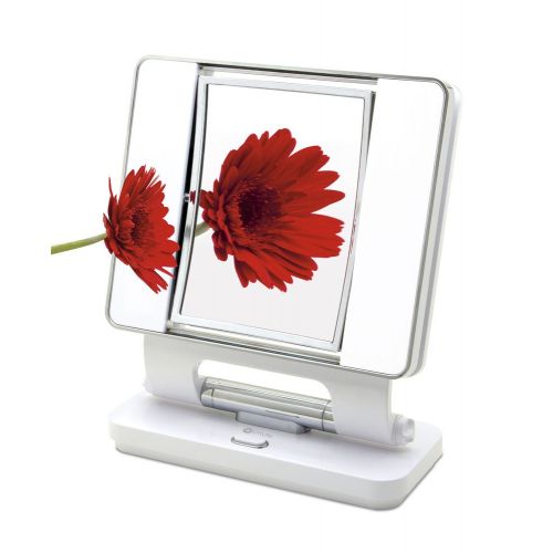  OttLite Ott-lite Natural Daylight Makeup Mirror, White/Chrome (26 Watt)