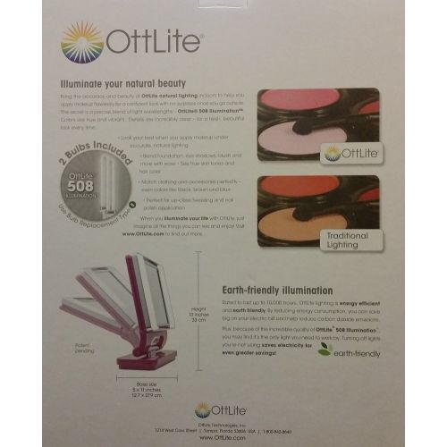  OttLite Ott-lite Natural Daylight Makeup Mirror (Purple)