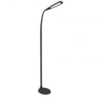 OttLite Natural Daylight LED Flex Floor Lamp | 700 Lumens, Adjustable Brightness Settings | Great for Home, Office, Dorm, Workshop (Black)