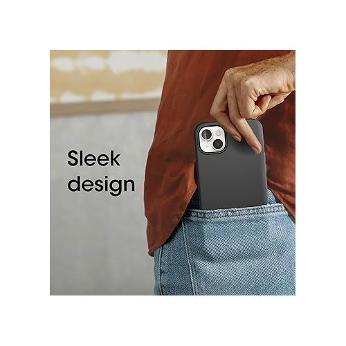 오터박스 OtterBox iPhone 14 Plus Symmetry Series+ Case - BLACK , Ultra-Sleek, Snaps to MagSafe, Raised Edges Protect Camera & Screen
