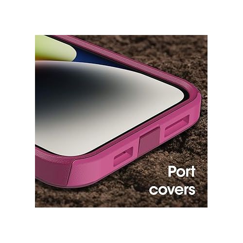 오터박스 OtterBox iPhone 14 Plus Commuter Series Case - INTO THE FUCSHIA (Pink), slim & tough, pocket-friendly, with port protection