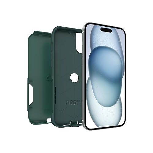 오터박스 Otterbox iPhone 15 Plus and iPhone 14 Plus Commuter Series Case - GET YOUR GREENS, Slim & Tough, Pocket-Friendly, with Port Protection