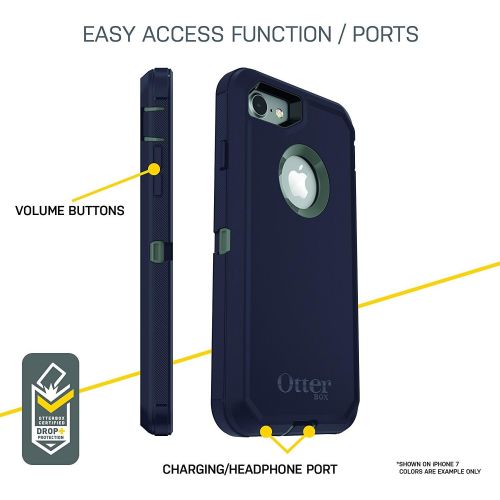 오터박스 [아마존베스트]OtterBox DEFENDER SERIES Case for iPhone 8 Plus & iPhone 7 Plus (ONLY) - Retail Packaging - BLACK