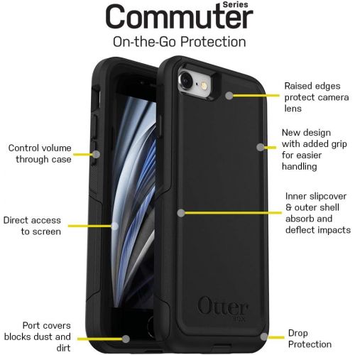 오터박스 [아마존베스트]OtterBox Commuter Series Case for iPhone SE (2nd gen - 2020) - Black