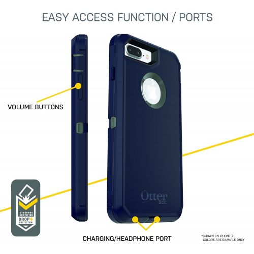 오터박스 [아마존베스트]OtterBox DEFENDER SERIES Case for iPhone 8 PLUS & iPhone 7 PLUS (ONLY) - Retail Packaging - BESPOKE WAY (BLAZER BLUE/STORMY SEAS BLUE)