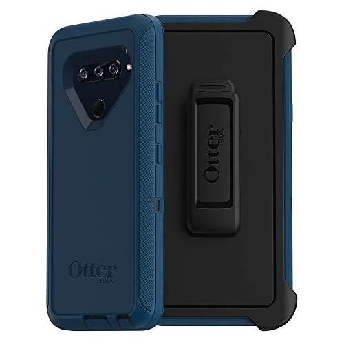 오터박스 OtterBox Defender Series Cell Phone Case for LG V40 - Bespoke Way (Blazer BlueStormy Seas Blue)