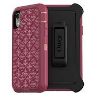 OtterBox DEFENDER SERIES SCREENLESS EDITION Case for iPhone Xr - Retail Packaging - HAPPA (SILVER PINK/RED PLUM/HAPPA GRAPHIC)