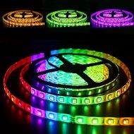Ottmar 32.8ft (10m) RGB LED Strip Light Bluetooth Smartphone App Controlled 5050 LED Light Strip 600 LEDS Waterproof RGB Multicolored LED Lights Kit with 24V 5A Power Supply For iPhone An