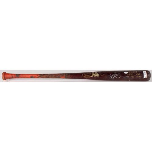  Otto99 REESE MCGUIRE GAME USED & SIGNED LOUISVILLE SLUGGER BAT TORONTO BLUE JAYS PIRATES w/JSA