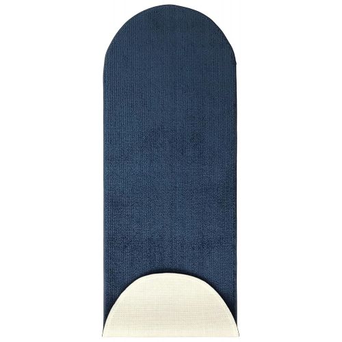  Ottomanson Softy Collection Navy Color Oval Rug, 22 X 60 22 x 6,