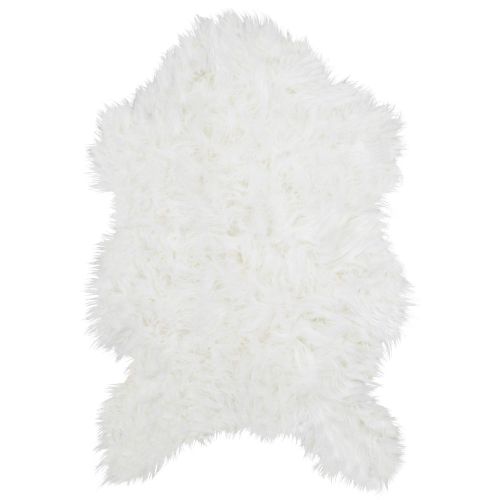  Ottomanson Flokati Collection Faux Sheepskin Long Pile Shag Area Rug, 2 X 3, Ivory