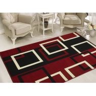 Ottomanson BCF1700-8X10 Modern Boxes Design Area Rug