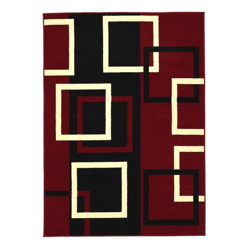  Ottomanson BCF1700-8X10 Modern Boxes Design Area Rug