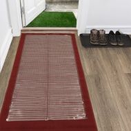 Ottomanson Multi Grip Ribbed Clear Runner Rug Carpet Protector Mat, Various Lengths (26 X6)