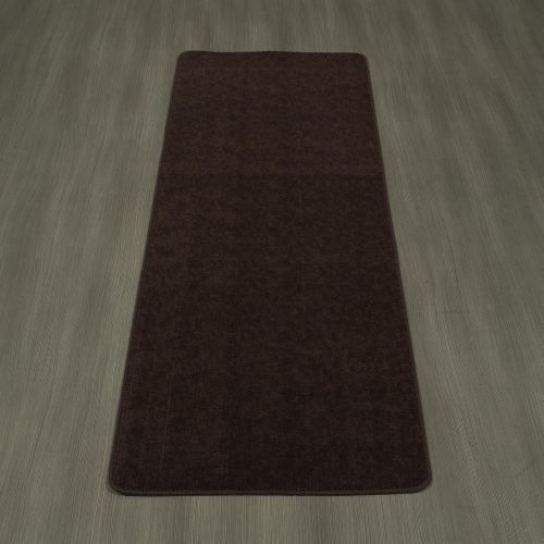  Ottomanson Softy Collection Solid Non-Slip Kitchen/Bath Rug, 22X60, Brown