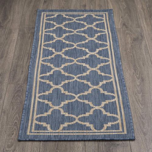  Ottomanson JRD8896-2X5 Jardin Collection Runner Rug 2X5 Blue