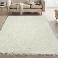 Ottomanson Pure Fuzzy Flokati Soft High Pile Faux Sheepskin Ivory 710 X 910 Area Rug