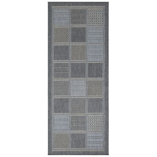  Ottomanson JRD8853-2X5 Jardin Collection Runner Rug 20X59 Grey Boxes