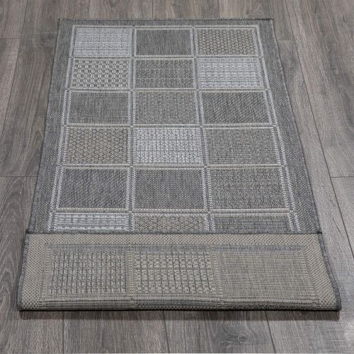  Ottomanson JRD8853-2X5 Jardin Collection Runner Rug 20X59 Grey Boxes