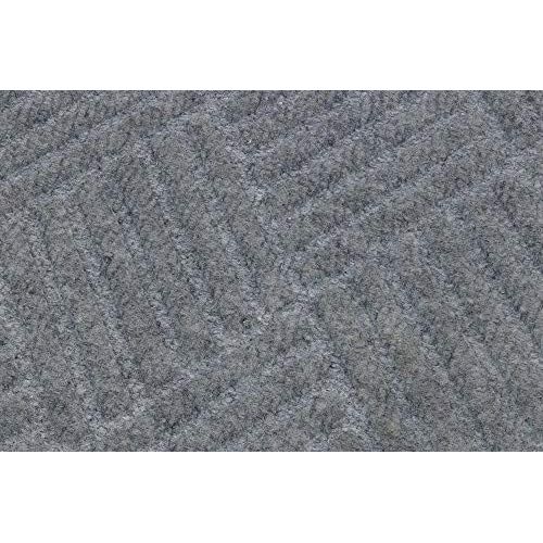  Ottomanson Ribbed Carpet Rubber Backed Entrance Scraper Door mat (18 x 30, Silver) Entrance Rug Indoor/Outdoor Doormat, Shoe Scraper Entryway,Garage and Laundry room Floor Mat, Weather-Resist