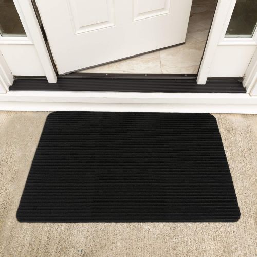  Ottomanson SRT704-2X3 Life Saver Door Mat 2X3 Black