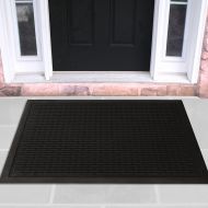 Ottomanson Rubber Entrance Scraper Doormat (24 x 36) Entrance Rug Indoor/Outdoor Door mat, Shoe Scraper Entryway,Garage and Laundry room Floor Mat, Weather-Resistant