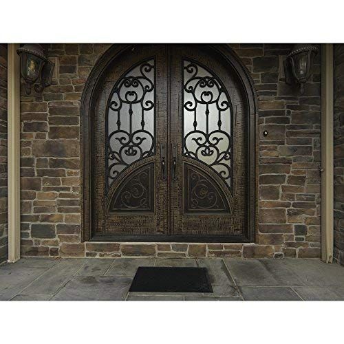  Ottomanson Rubber Entrance Scraper Doormat (24 x 36) Entrance Rug Indoor/Outdoor Door mat, Shoe Scraper Entryway,Garage and Laundry room Floor Mat, Weather-Resistant