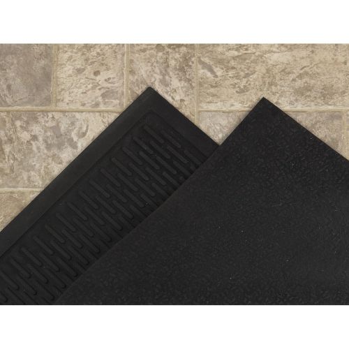  Ottomanson Rubber Entrance Scraper Doormat (24 x 36) Entrance Rug Indoor/Outdoor Door mat, Shoe Scraper Entryway,Garage and Laundry room Floor Mat, Weather-Resistant