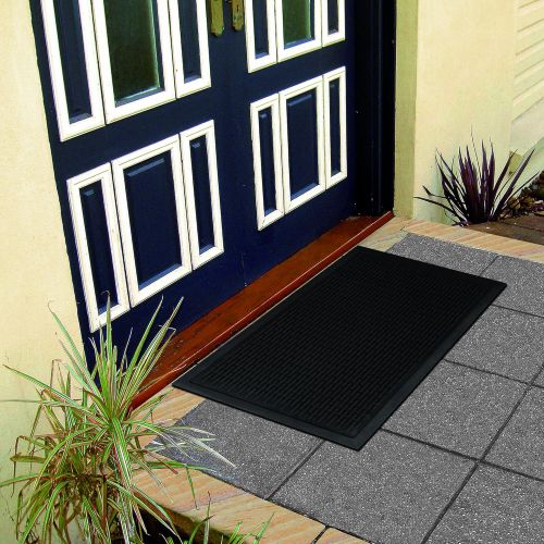  Ottomanson Rubber Entrance Scraper Doormat (24 x 36) Entrance Rug Indoor/Outdoor Door mat, Shoe Scraper Entryway,Garage and Laundry room Floor Mat, Weather-Resistant