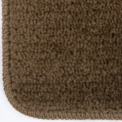  Ottomanson Softy Solid Beige Camel Hair Set of 14 Skid Resistant Rubber Backing Non Slip Carpet (9x26) Mats 14 Piece Set 9 Inch by 26 Inch Stair Tread, 9 X 26,