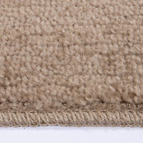  Ottomanson Softy Solid Beige Camel Hair Set of 14 Skid Resistant Rubber Backing Non Slip Carpet (9x26) Mats 14 Piece Set 9 Inch by 26 Inch Stair Tread, 9 X 26,