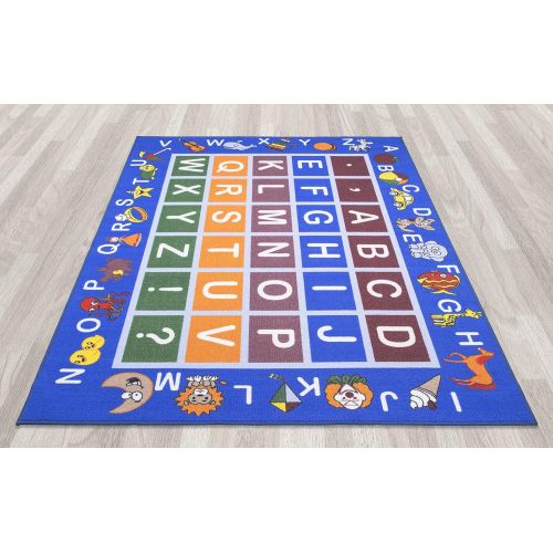  [아마존베스트]Ottomanson jenny collection educational rugs, JNA370036-3X5, Blue