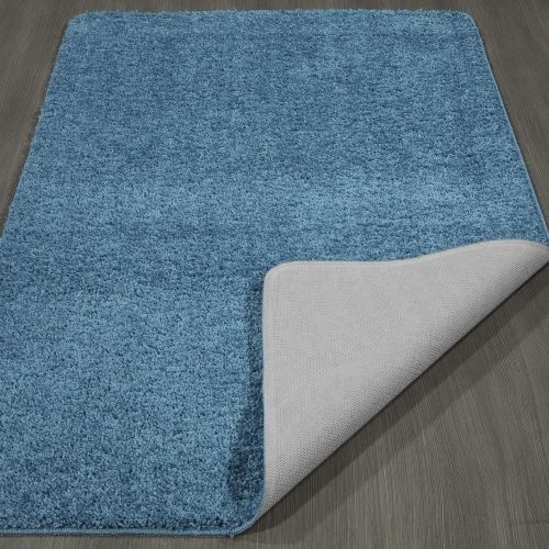  Ottomanson Luxury Collection Solid Rug with Non-SlipRubber-Backing Kitchen Area and Bath Rug, 50 X 66, Grey