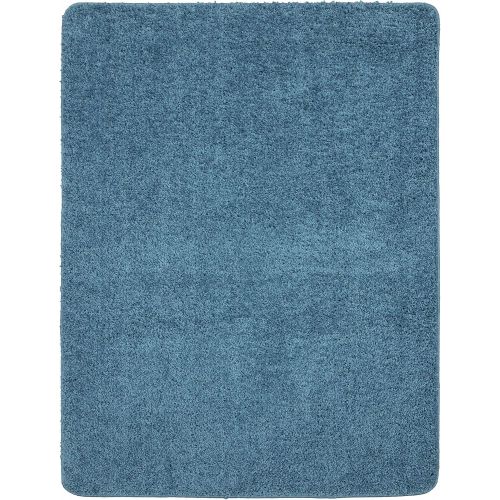  Ottomanson Luxury Collection Solid Rug with Non-SlipRubber-Backing Kitchen Area and Bath Rug, 50 X 66, Grey