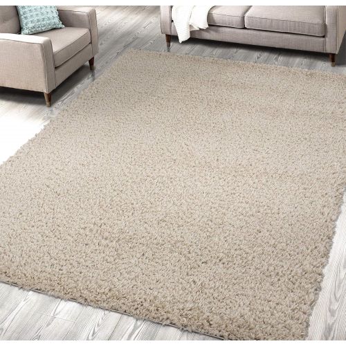  Ottomanson Flokati Collection Faux Sheepskin Shag Area Rug, 53X7, Dark Grey