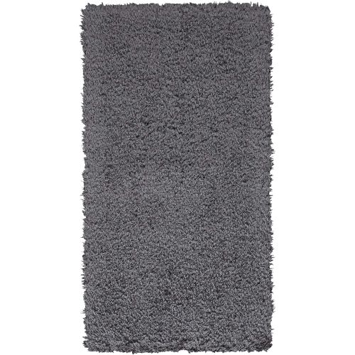  Ottomanson Flokati Collection Faux Sheepskin Shag Area Rug, 53X7, Dark Grey