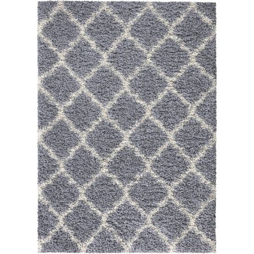  Ottomanson shag Trellis Area Collection, 53 X70, Grey