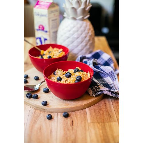  Ou Premium Design- Unbreakable Luna Bowls, Set of 6 (17 oz, Assorted Colors)