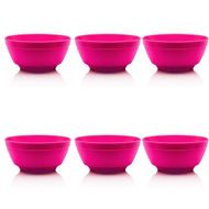 Ou Premium Design- Unbreakable Luna Bowls, Set of 6 (12 oz, Pink)