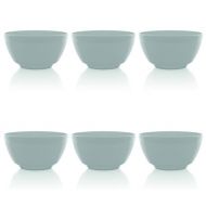 Ou Premium Design- Unbreakable Luna Bowls, Set of 6 (17 oz, White)