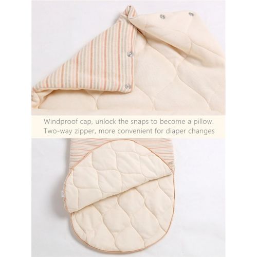  OuYun Infant Newborn Baby Swaddle Organic Sleeping Bag Double-Deck Sleep Nest