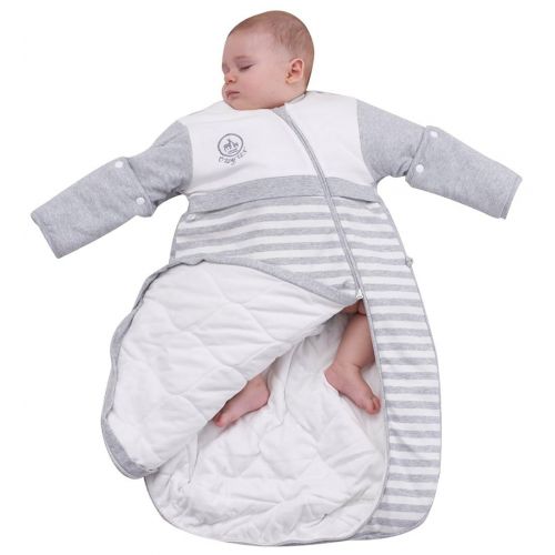  OuYun Baby Organic Sleeping Bag Detachable Sleeve Wearable Blanket Spring&Autumn